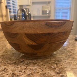 Threshold Wooden Serving Bowl - Rich Walnut Tones